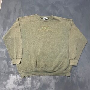 Vintage Sweatshirt XXL Olive Green 90s Excellent Chicago Botanic Garden Lee